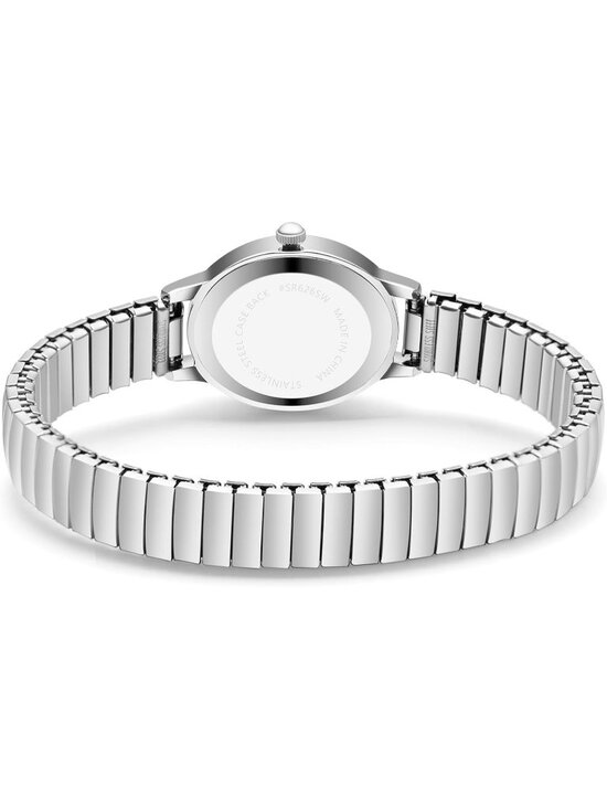 Women\'s Silver Analog Quartz Alloy Steel Expansion Band Waterproof Wrist Watch main image 5